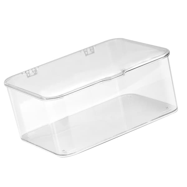 Desktop Storage Box Plastic Large Capacity Dustproof Multifunctional Phone Case Storage Holder with Lid Transparent