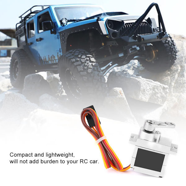 9g Metall Servo Styringsmotor Tilbehør Passer til WPL B1 B14 B16 B24 C14 C24 B36 1:16 RC Truck Sølv