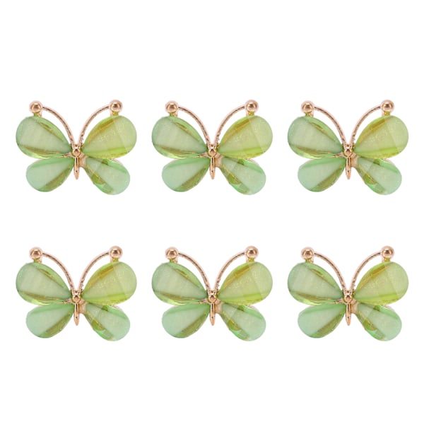 30 stk. Rhinestone Applikationer Solsikke Sommerfugl DIY Hårpynt Legering Tilbehør 2,2x2,8mm/ 0,1x0,1in Mørkegrøn Sommerfugl