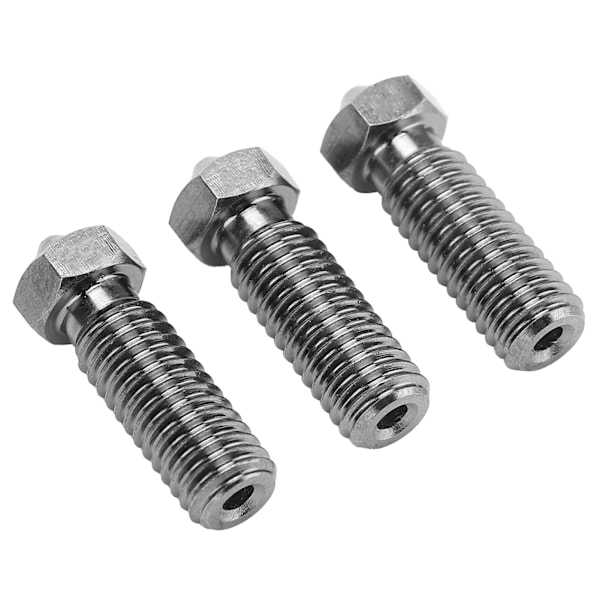 3 kpl kovapinnoitettua terästä vulkaanisuutin korkeaan lämpötilaan 3D-tulostus Extruder-suutin 1,75 mm M60,6 mm
