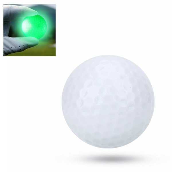 1. elektroninen LED-golfpallo pimeään yöharjoitteluun (vihreä)