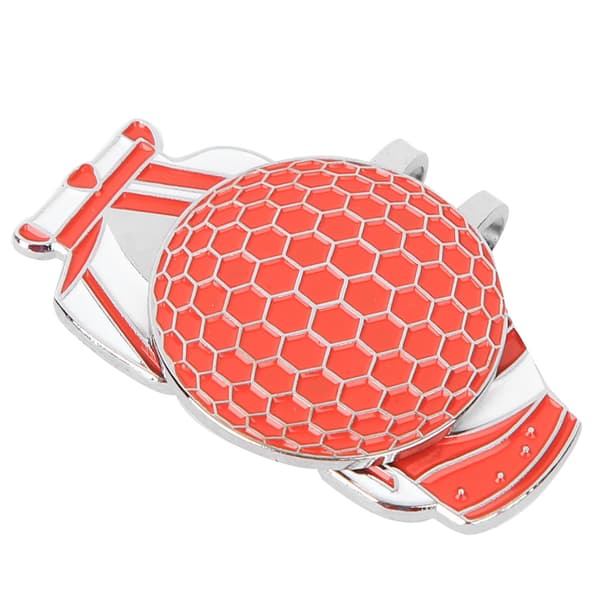 Portable Lightweight Golf Ball Marking Tool Metal Hat Clip Marker Practice Accessory Red