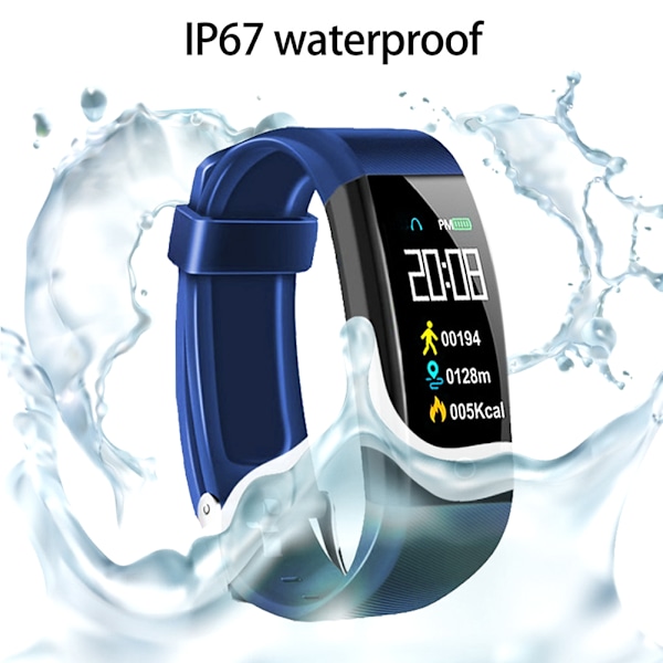 W6 Smart Armband Healthy Step Count Sportklocka Multifunktion Smart PulsmätareBlå