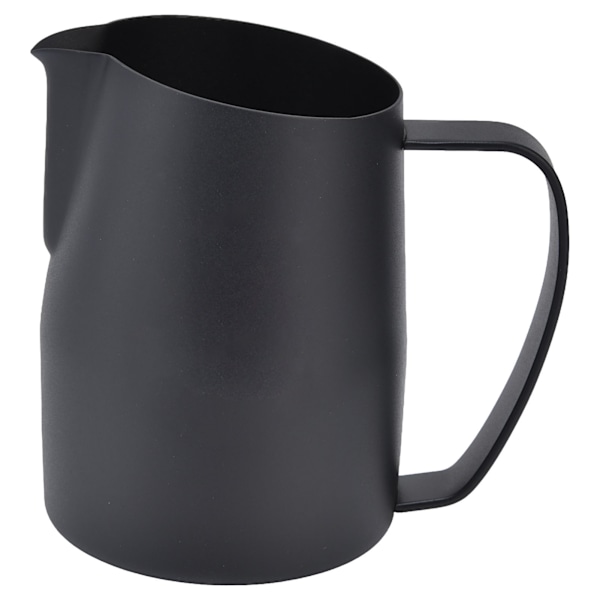 Fortettet melkeskummingkanne spiss tut skummekrus 450 ml med fasad topp PTFE-belegg for kaffemaskin CafeBlack