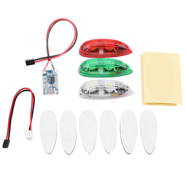 3 stk/sæt Drone Flash LED trådløst lys til RC Fix Wing Flyvemaskine Helikopter