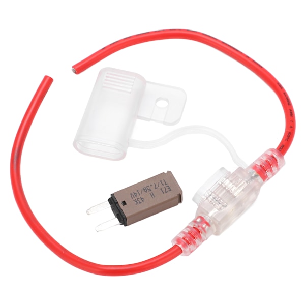 12AWG Sikringsholder Transparent Vandtæt med Automatisk Nulstilling Bryder til Bil Yacht RV Truck 32V