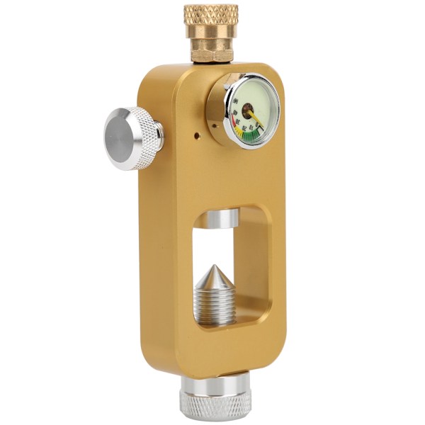 DEDEPU Scuba Diving Adapter 8mm Oxygenflaske Connector med Trykmåler til Undervands Snorkling Udstyr Guld
