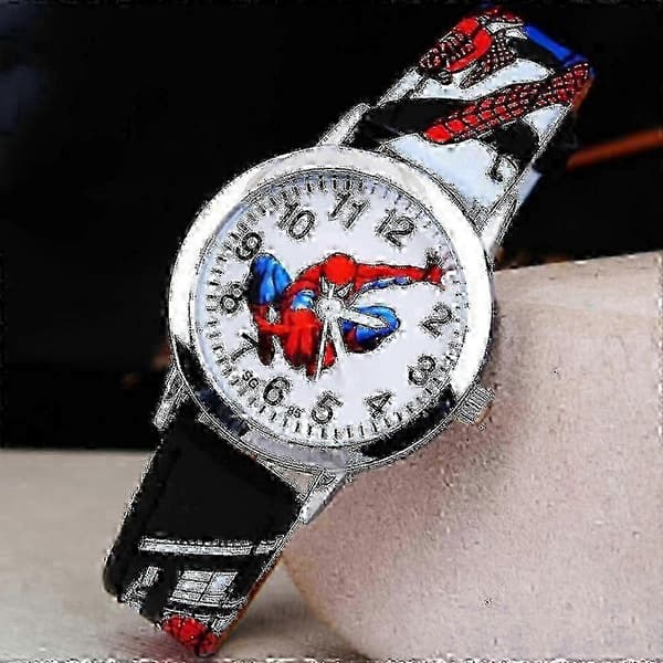 Barnpojkar Spiderman Quartz-klocka Armbandsur_ynaf[LD] Black