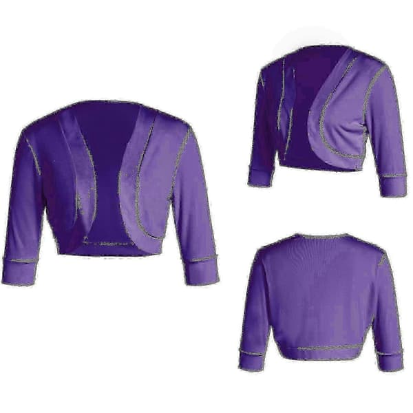 Sommerstroppetopp med åpen front for kvinner i mykt stoff Purple M