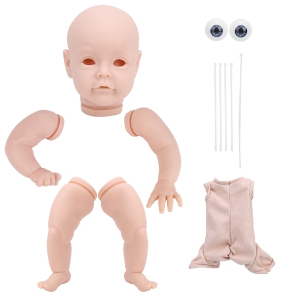 22 tums DIY-simulering omålad Reborn Baby Doll Model Set Reborn Doll Kit Delar Leksak