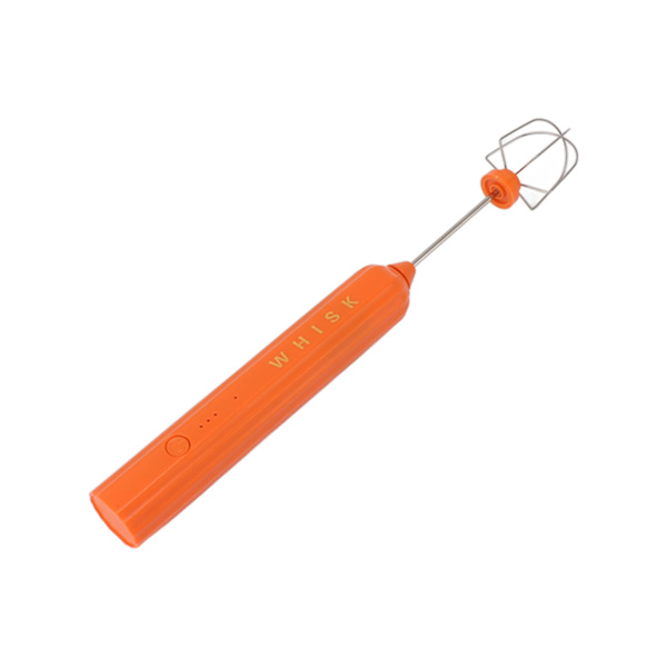 USB Hushållsrör i rostfritt stål Elektrisk mixer Handhållen liten mixer Trådlös vispskummare Orange