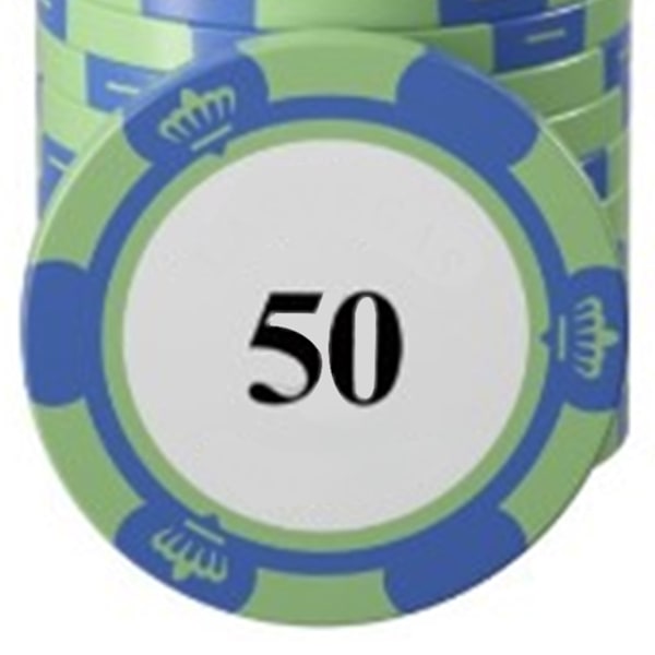20 kpl Pokeri-sirusetti Selkeät suuret numerot Ammattimaiset pelimerkit lautapeleille 50