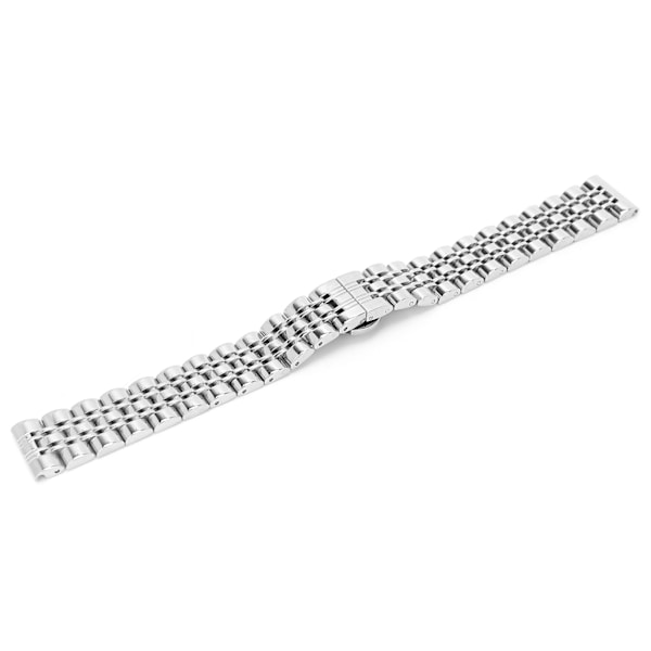 Byte av fjärilsspänne i rostfritt stål klockarmband med justerbar längd 16 mm / 0,6 tum