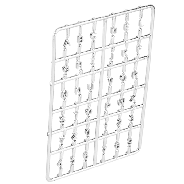 Nukkekoti Kirjaimet Numerot Sarja 1/12 DIY Miniatyyri Ulko-oven Huonekalut Tarvikkeet Hopea