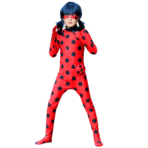 Ladybug Girls Ladybird kostym Barn Halloween Carnival Jumpsuit Party Cosplay Set