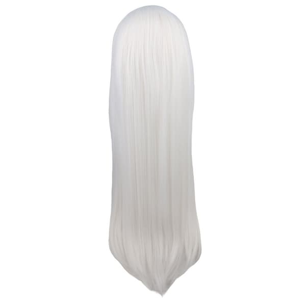 Wekity 80cm Vacker Charmig Cosplay Rakt Hår Peruk, Vit[LD]