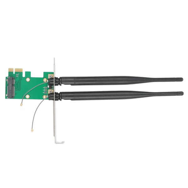 Mini PCIE til PCIE Adapterkort Trådløst Wifi Desktop Computer Netværkskonverter (6DB Antenne)