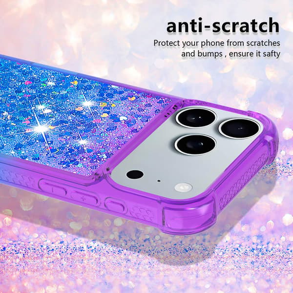 SKALO iPhone 17 Pro Sandglitterskall - Lilla-Blå[LD] Multicolor multicolor