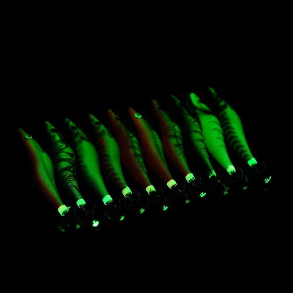 Nr.3.5 13,5 cm/21,5 g Glow-in-the-dark Bläckfiskbete Trä Set Bläckfisknål Roadster Havsfiske Bläckfisk Jig