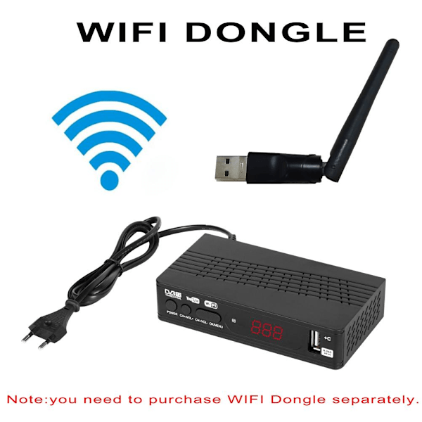 1080P Set Top Box Digital TV Receiver DVB T2 Antenne Tuner
