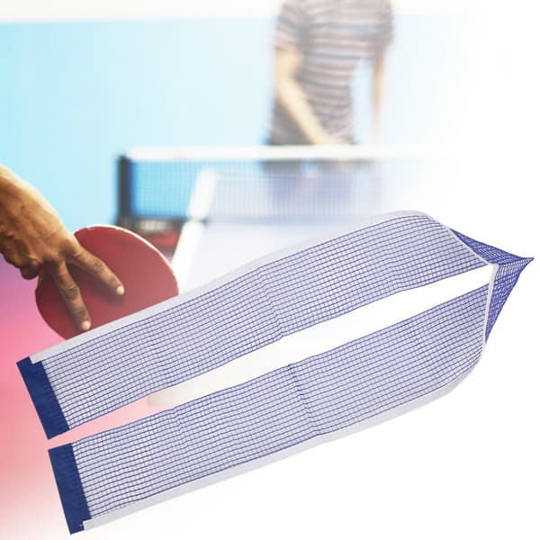 Portable Simple Polyester Table Tennis Net with Metal Bracket Sports Replacement Accessory Blue