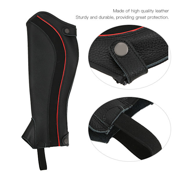 2ST Professionelle Ridebukser til Heste Sport Beskyttelseslæder Leggings BlackM