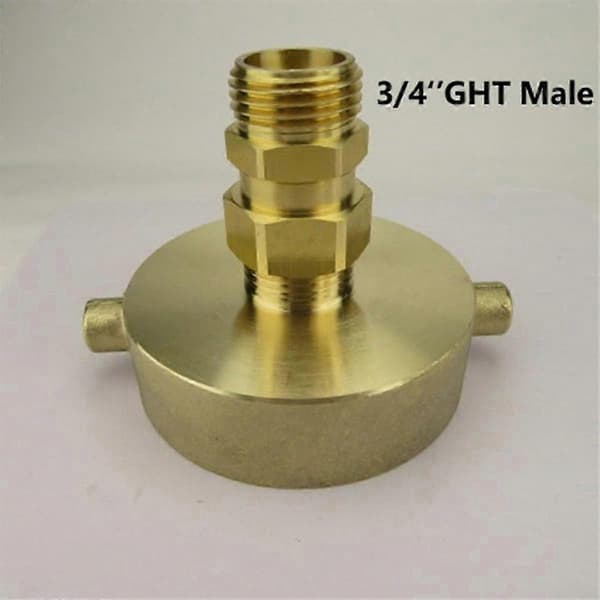 2-1/2\" NST hunn til 3/4\" GHT hann brannhydrantadapter Gold