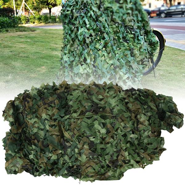 4x5m Utomhuscamping Jungle Camouflage Woodlands Camouflage Net Cover Blinds