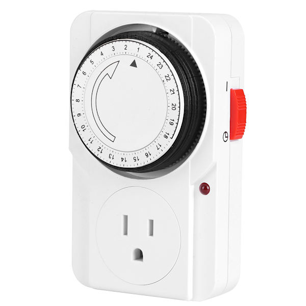 Mechanical Timer Socket 24-Hour Cycle Time Controller Outlet USA Plug 125V Home Accessories
