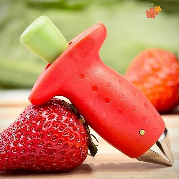 2-pack Jordgubbsstamverktyg Strawberry Stam Remover Fruit Corer Köksverktyg