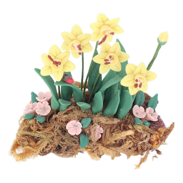 Minikrukväxt 1:12 Söt Levande naturtrogen gula blommor Dockhus Miniatyrbonsai för barn Leksaker Dekorationspresent