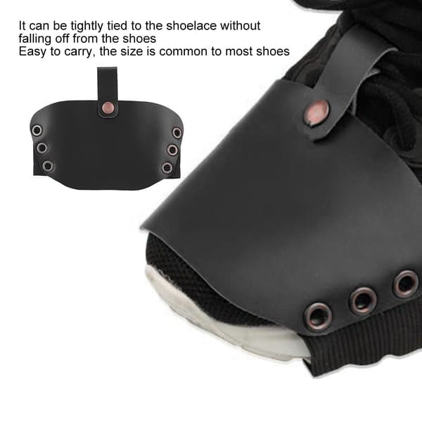 High Quality PU Material Motorcycle Shift Guard Shoes Boots Protector Cover (Black)