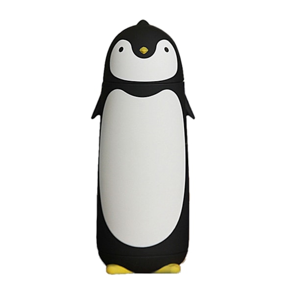 Vattenflaska Penguin Design Värmeisolering 300ml Bärbar vattenkopp för utomhusbruk Svart
