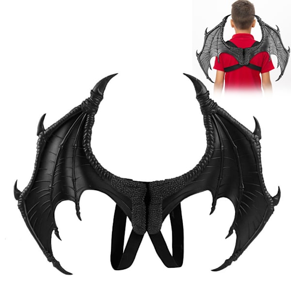 Dragon Wing rekvisitter Party Dekorativ Mardi Gras Cosplay Kostumevinge til HalloweenSort