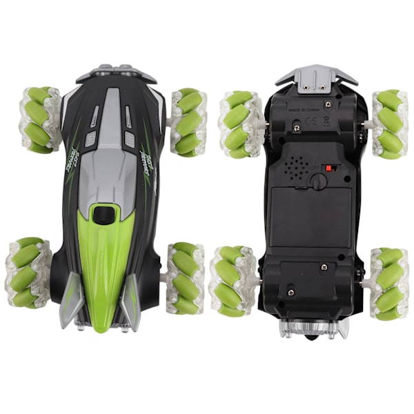 360° rotation Genopladelig RC-bil 2,4G elektrisk spraydriftbil med dobbelt fjernbetjening