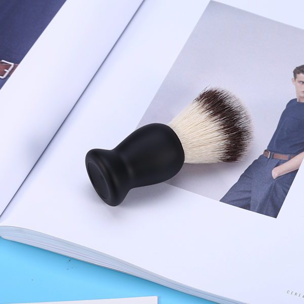 Barberkost til mænd Skæg Overskæg Trimmekost Nylon Hår Frisørsalon Barberingsværktøj