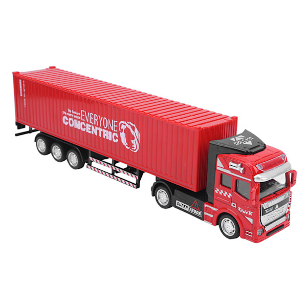 1:48 Legering Container Truck Model Legetøj Højsimulering Børnebil Legetøj Køretøjer Rød Container Truck Model