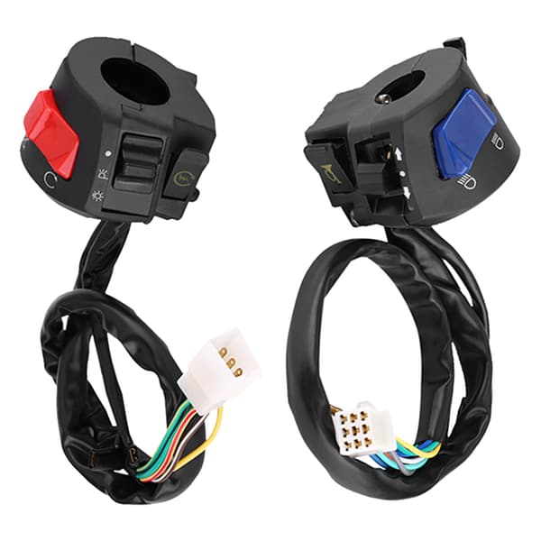 1 Pair Motorcycle 7/8 inch Left and Right Handlebar Mounting Switch with Horn and Ignition Control