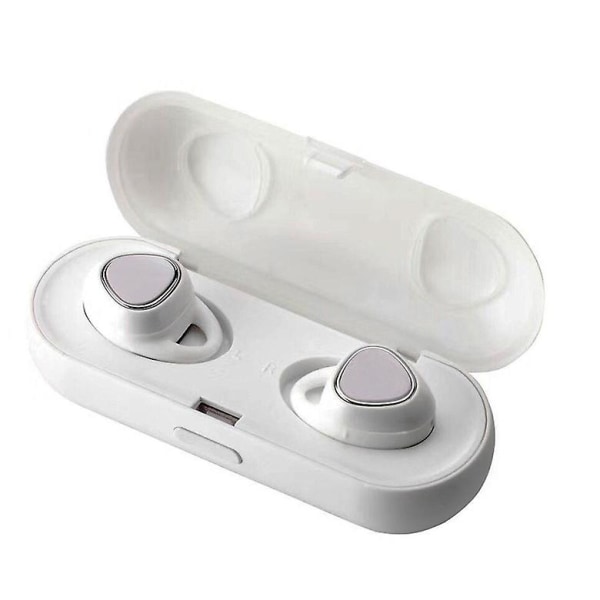 Trådløse sports Bluetooth-hodetelefoner - usynlige in-ear Bluetooth-hodetelefoner White