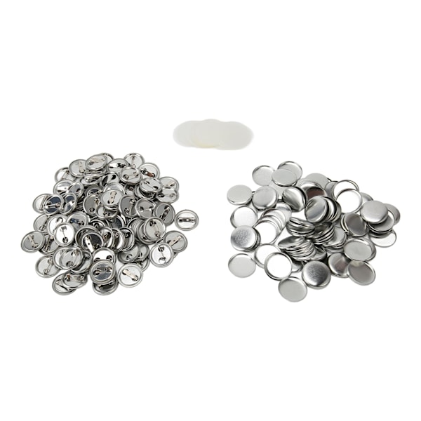 100 Sett Blanke Knappemerke Deler Sett Rund Form Rustforebygging Enkel Utskrift Knapp Nålmerke Kit for Knappemaskin 25mm/1.0in
