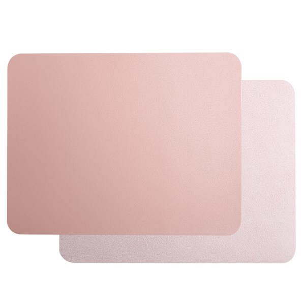 2 st Musmatta PVC Läder Vattentät Skrivbordsmatta Kudde Kontor Hem Mus Skydd 27x21cm Rosa