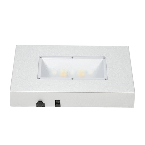 LED Lys Stand Base USB Drevet Multi Belysnings Tilstande Rektangulær Lys Display Base til Krystal Sølv