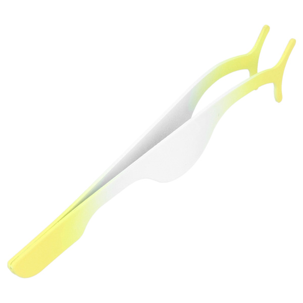 Rostfritt stål lösögonfransar Applikator Bärbar lösögonfransar Pincett Clip Makeup ToolGradient Yellow