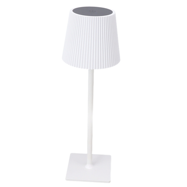 Sladdlös LED-bordslampa Metall Touch-bordslampa Bärbar Uppladdningsbar 3 färgtemperaturer Vit