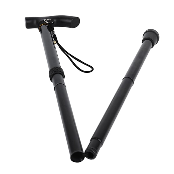 Foldbar Vandrestav Aluminiumlegering Foldbar Stok Letvægts Vandrestav Gåstok til Senior med 2 Sikkerhedsspids