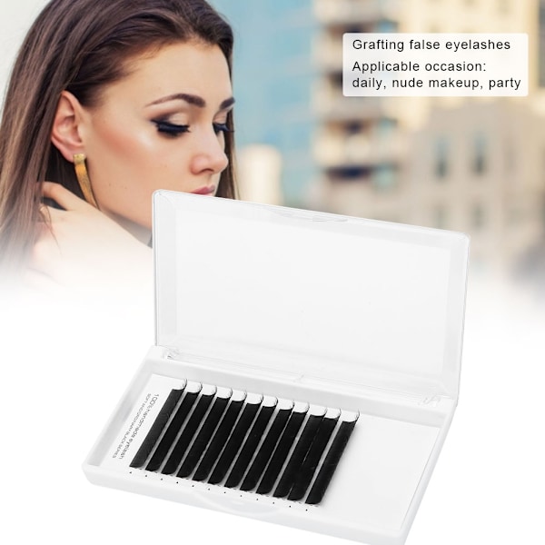0,20 mm bärbar makeup lösögonfransar Ögonfransförlängning ympning lösögonfransar (J Curve) 9 mm