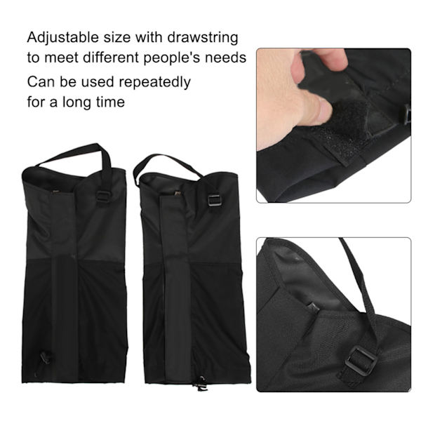 Vattentät, justerbar bendamasker Outdoor Sho Cover Legging Snow Protection Guard