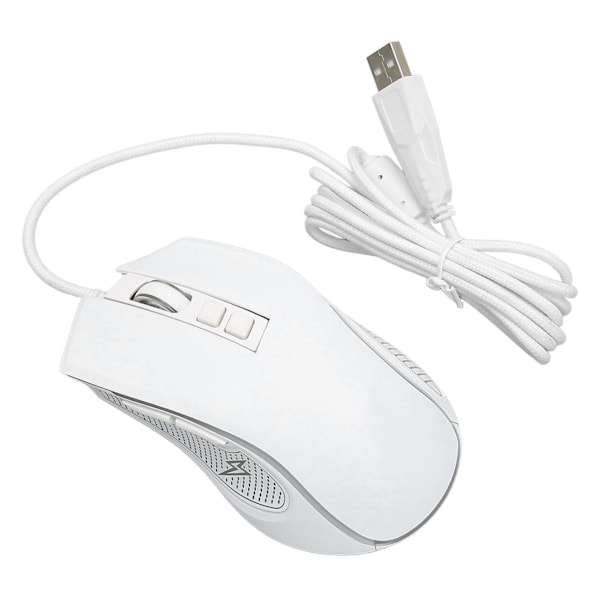 Gaming Mouse USB2.0 4 Justerbar DPI RGB Bakgrundsbelyst Ergonomisk design Optisk sensor Bärbar datormus för spelkontor Hem Vit
