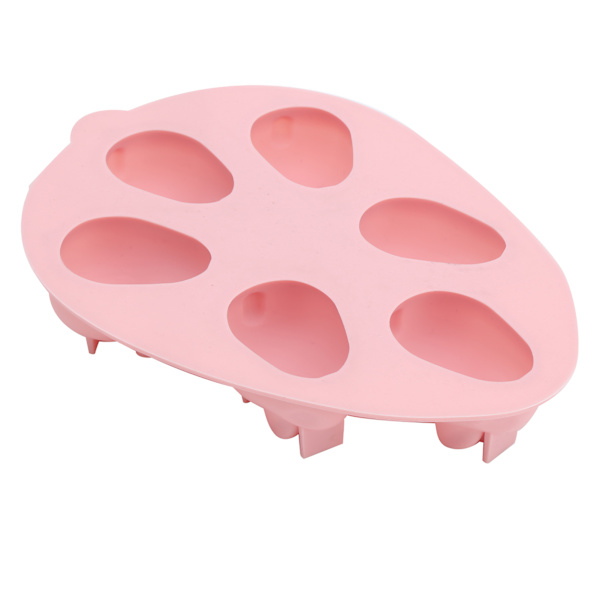 3D kaninform silikoneform kage bageform hul glas chokolade form værktøj rosa
