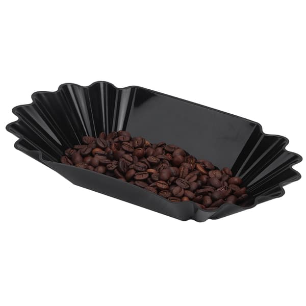 Food Grade PP Plastic Coffee Bean Sample Tray Display Dish Plate Container Home Kitchen Accessory Black
